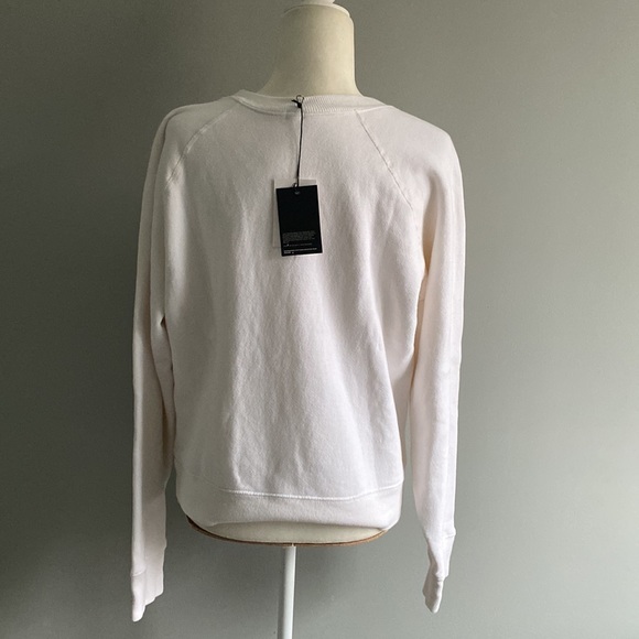 NWT Re/Done I Just Want Pizza Crewneck Sweater | Sweatshirt in Off White - Picture 12 of 12